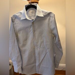 Charles Tyrwhitt Blue Striped Button-Down Shirt